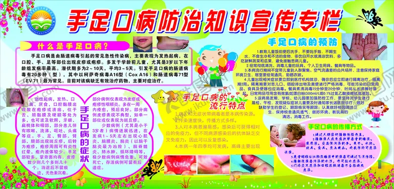 编号：77824601171502323957【酷图网】源文件下载-手足口病展板