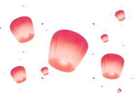 孔明灯古风合成海报素材