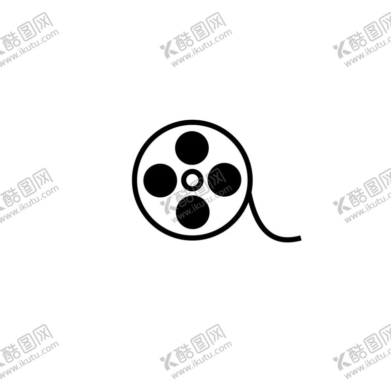 编号：54308610010936355729【酷图网】源文件下载-电影胶卷 黑色 矢量图标可编辑