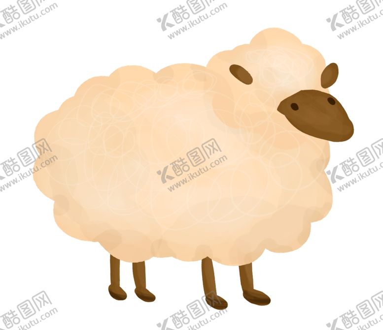 编号：56994410242038112057【酷图网】源文件下载-手绘绵羊