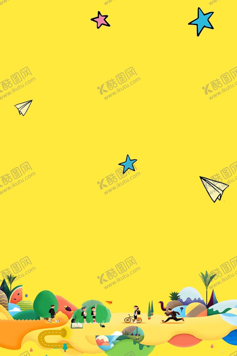 编号：20586004301334016877【酷图网】源文件下载-开学季新学期海报