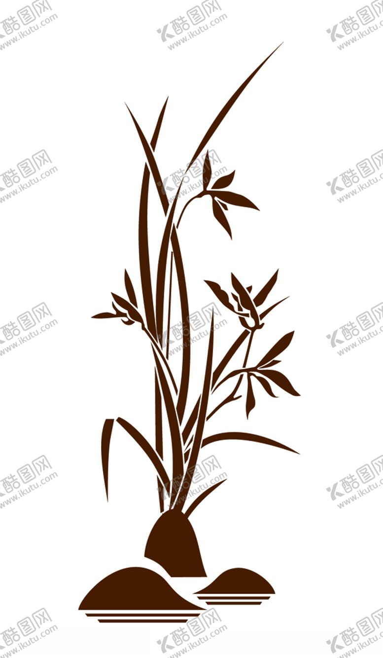 编号：27166505140034529517【酷图网】源文件下载-兰花剪影