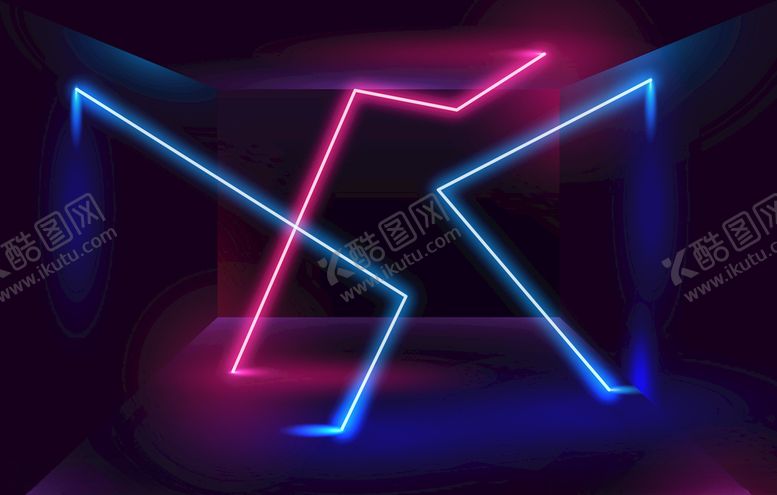 编号：31845909261006136356【酷图网】源文件下载-霓虹波浪多彩动感抽象背景