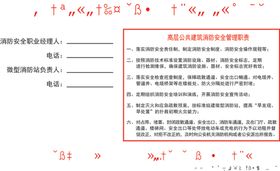 高层公共建筑消防安全管理公示牌