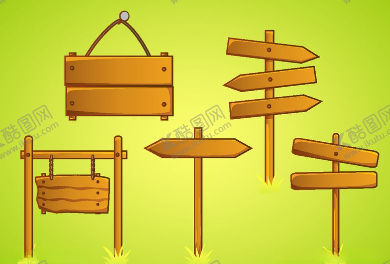 编号：93654309290458281289【酷图网】源文件下载-木指示牌