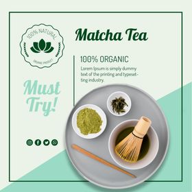 正方形抹茶宣传画册设计