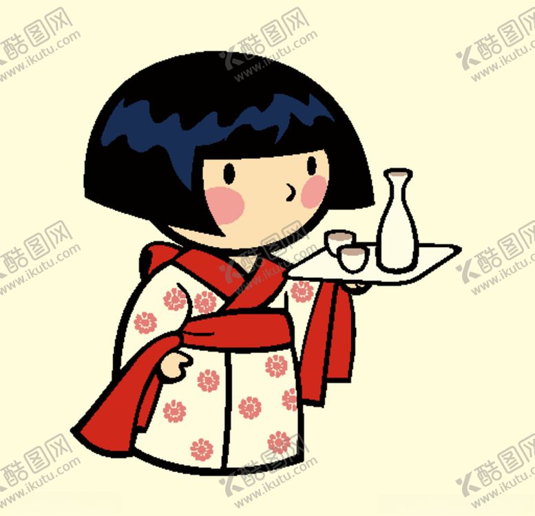 编号：51890106300833142026【酷图网】源文件下载-和服服务员