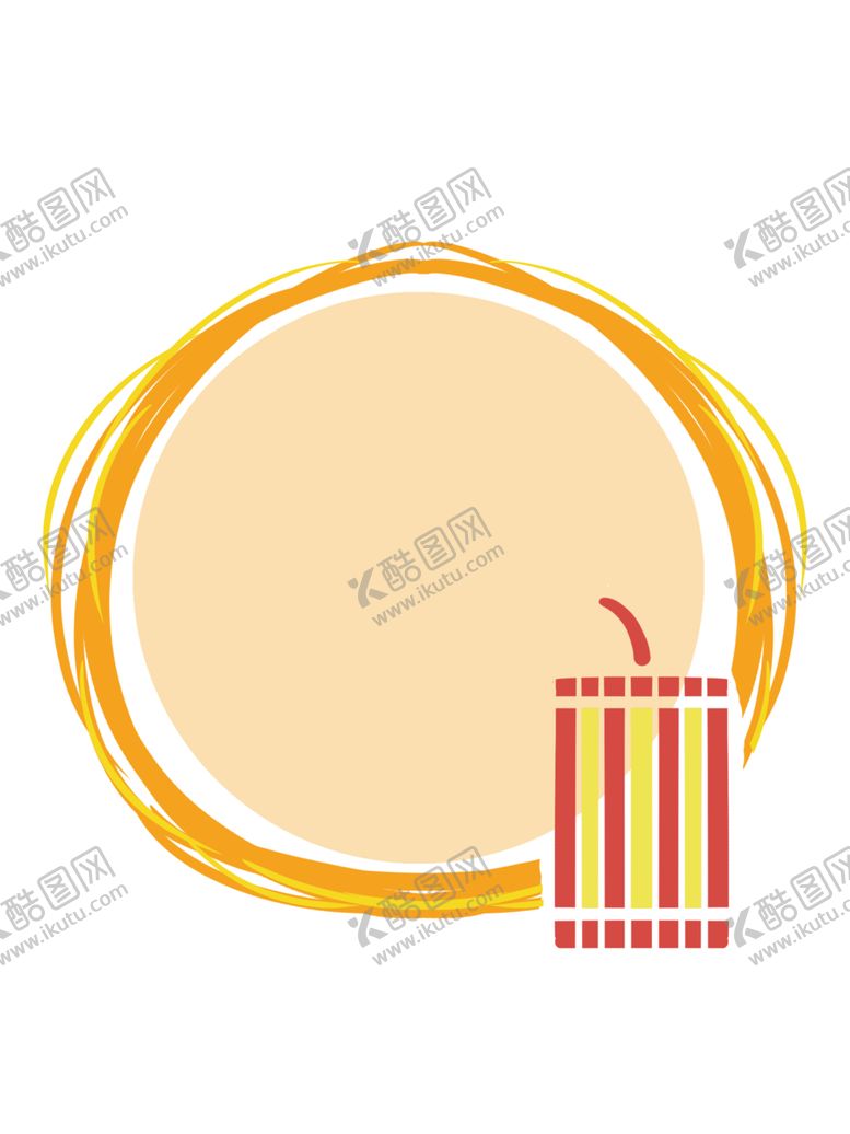 编号：49894009201541365067【酷图网】源文件下载-边框新年爆竹