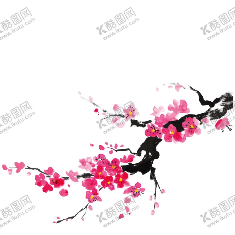 编号：68370906261509045680【酷图网】源文件下载-中国风水墨梅