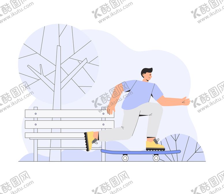 编号：35218510201019206487【酷图网】源文件下载-扁平风抽象人物插画