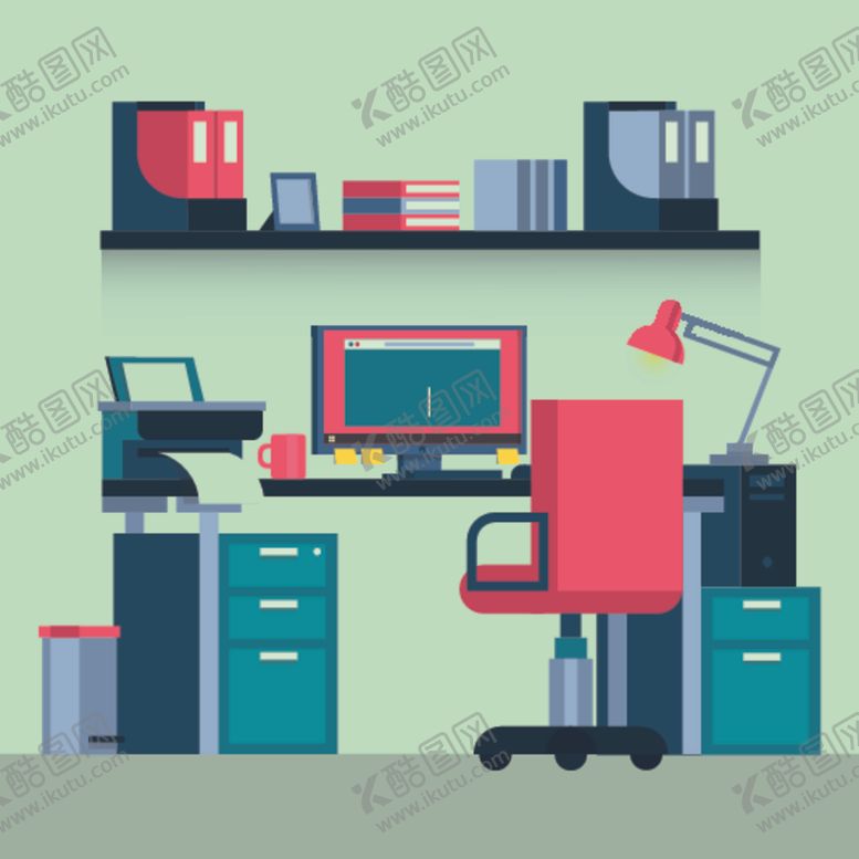 编号：78476509211005549388【酷图网】源文件下载-高端商务办公扁平化矢量插画