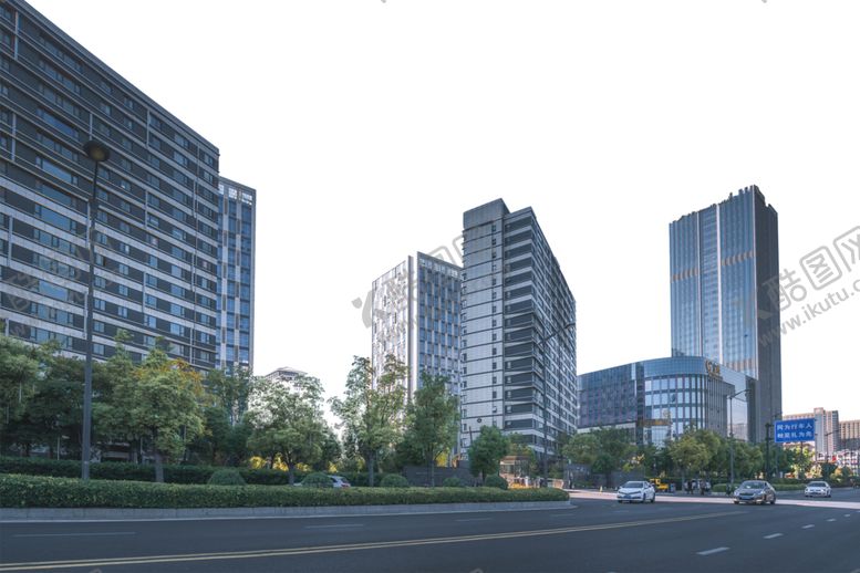 编号：61159810290044364505【酷图网】源文件下载-城市大楼建筑道路海报素材