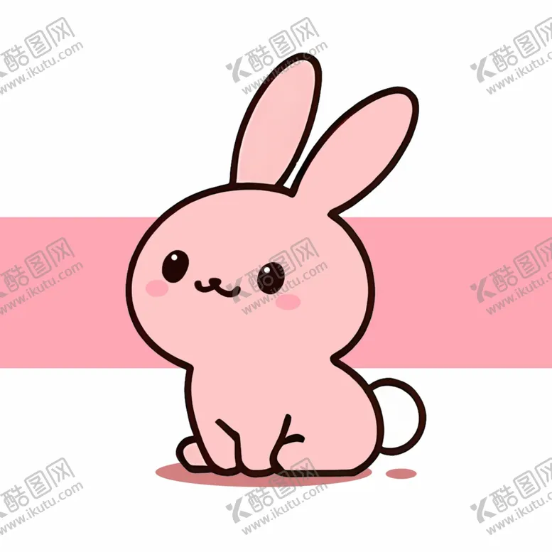 编号：14763703011119596096【酷图网】源文件下载-手绘卡通粉红兔