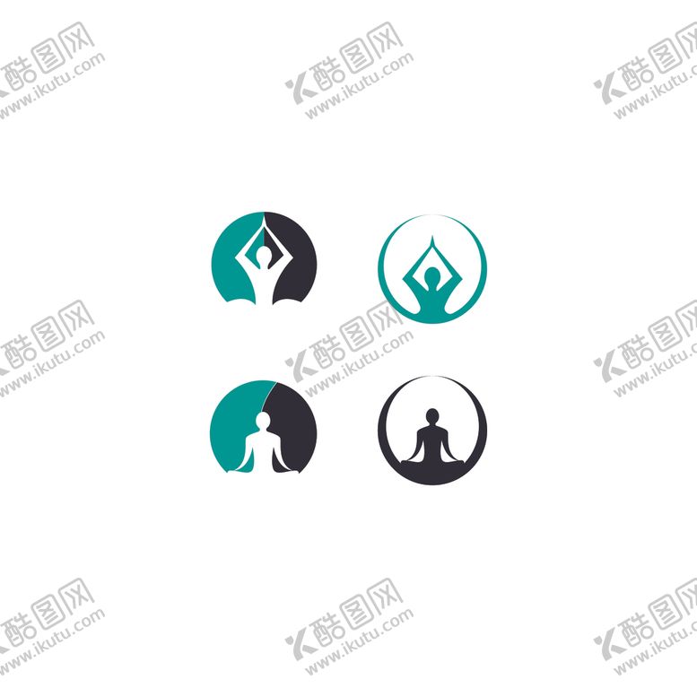 编号：66648610270042076097【酷图网】源文件下载-瑜珈图标