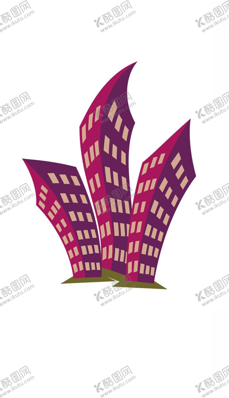 编号：59486501280739253213【酷图网】源文件下载-房子屋子卡通城市高楼大厦楼房