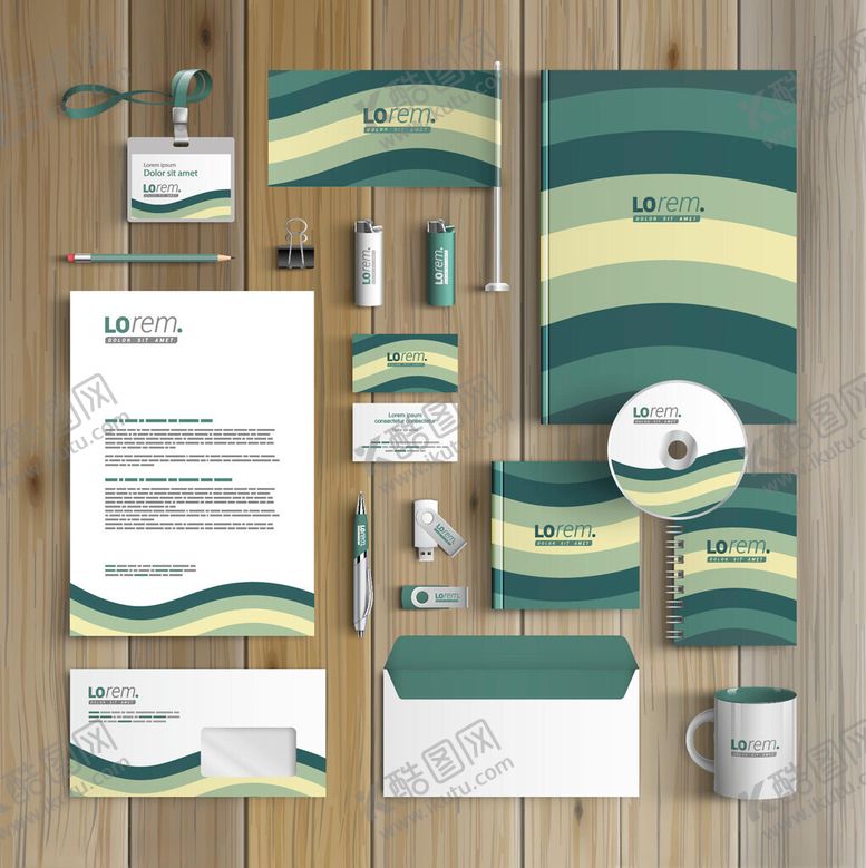 编号：83137904040652404387【酷图网】源文件下载-绿色系企业品牌视觉设计套装