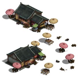 游戏房屋建筑物元素