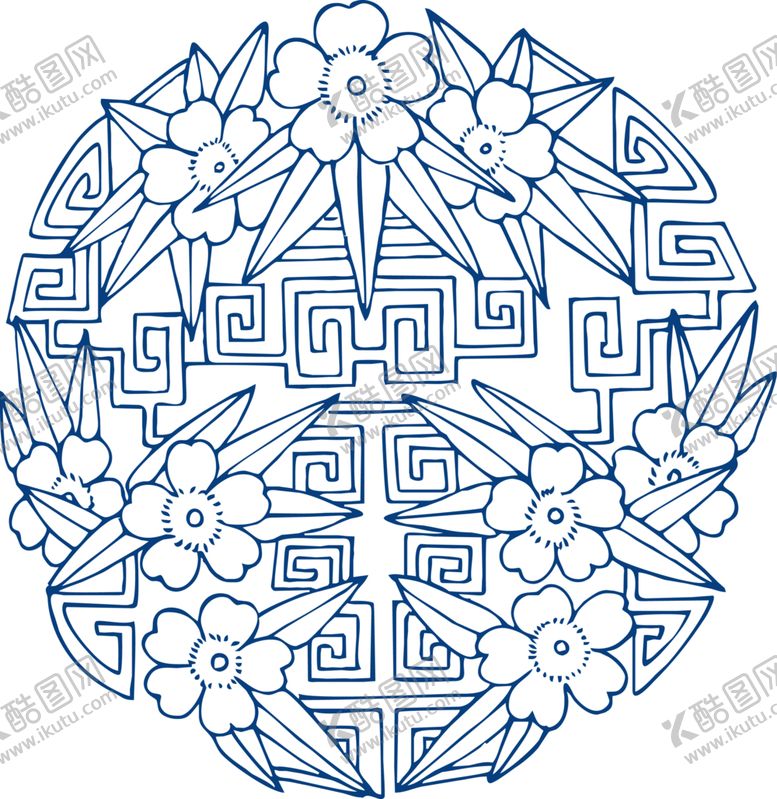编号：43739806240139433501【酷图网】源文件下载-青花瓷图案