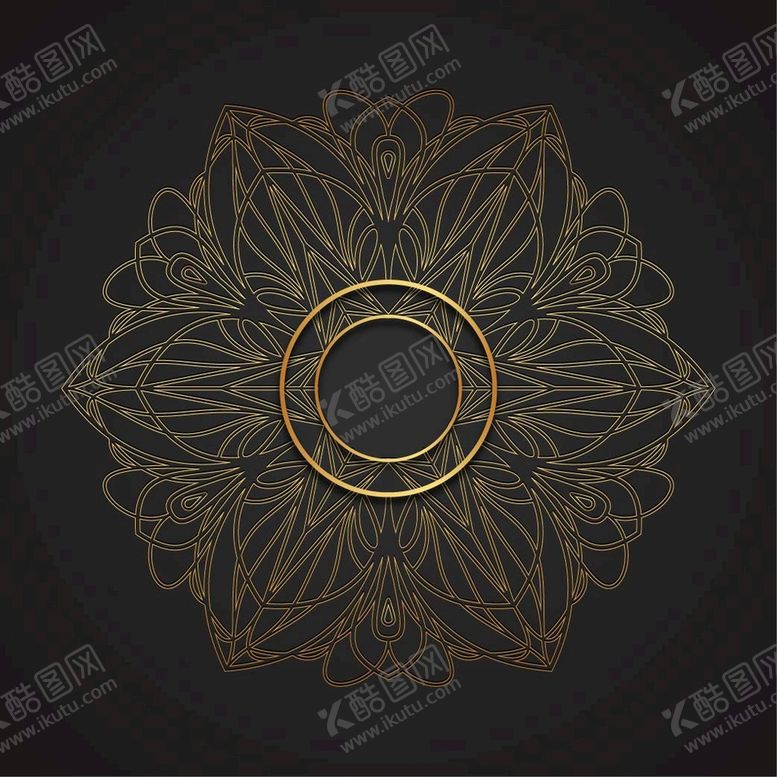 编号：96417309290320442681【酷图网】源文件下载-金色古典花纹