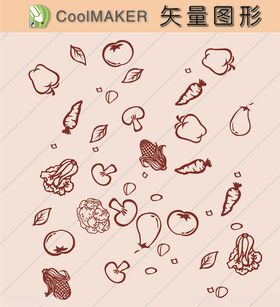生活剪纸简洁手绘手绘图案