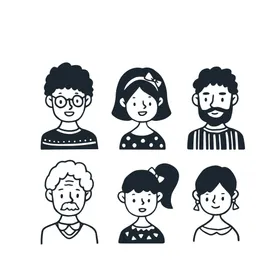 卡通人物头像形象可爱简约大方