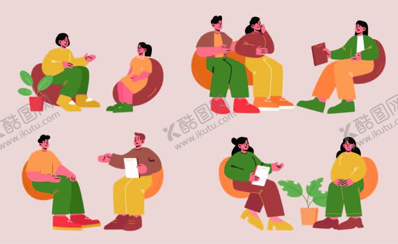 编号：53486009201840314031【酷图网】源文件下载-ai矢量心理咨询场景合集