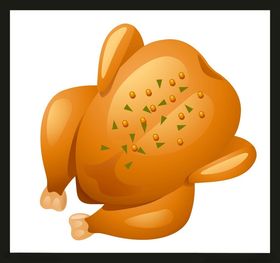 手绘美食佳肴素材中餐