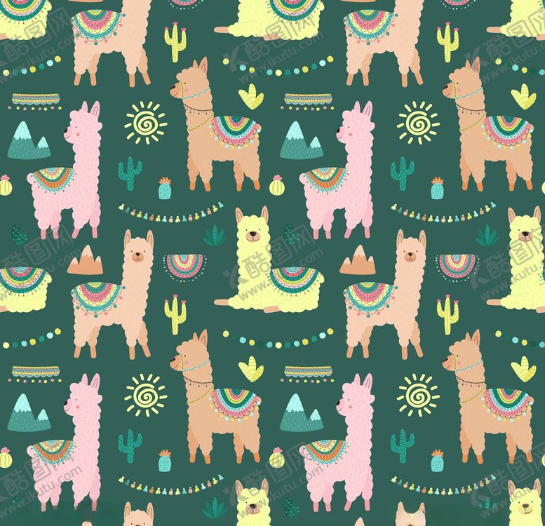 编号：47389809150519075782【酷图网】源文件下载-动物无缝背景