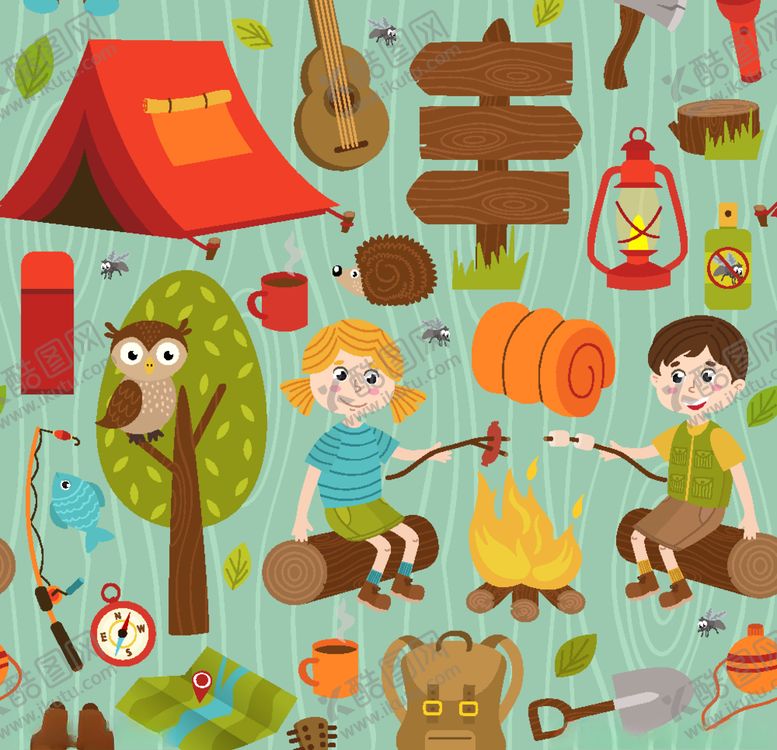 编号：68199210141922189168【酷图网】源文件下载-卡通儿童拼接图案设计