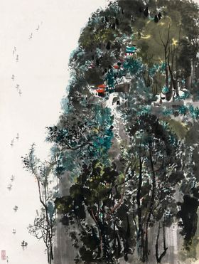 水墨风景山水背景