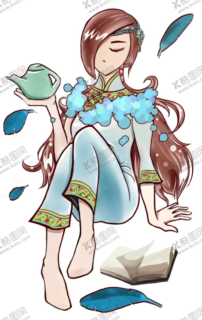 编号：99552010282243317066【酷图网】源文件下载-端茶壶的女人