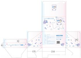 卡通风格包装设计展开图