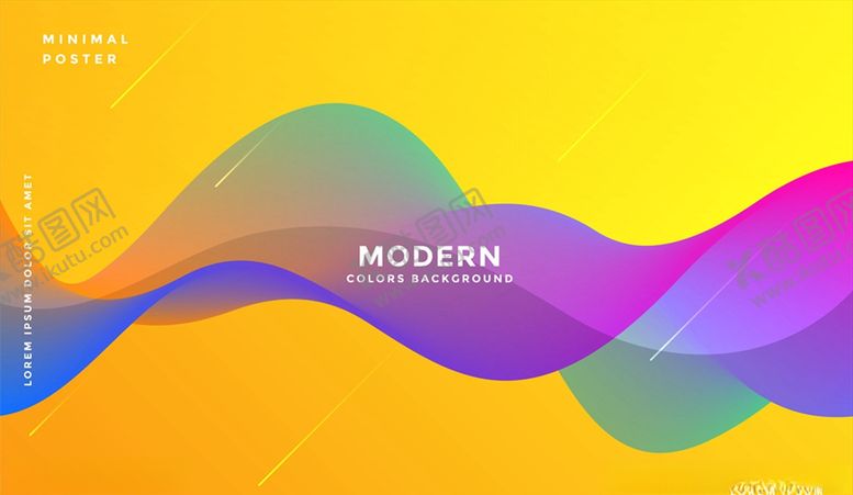 编号：59566110052321363958【酷图网】源文件下载-多彩波浪背景