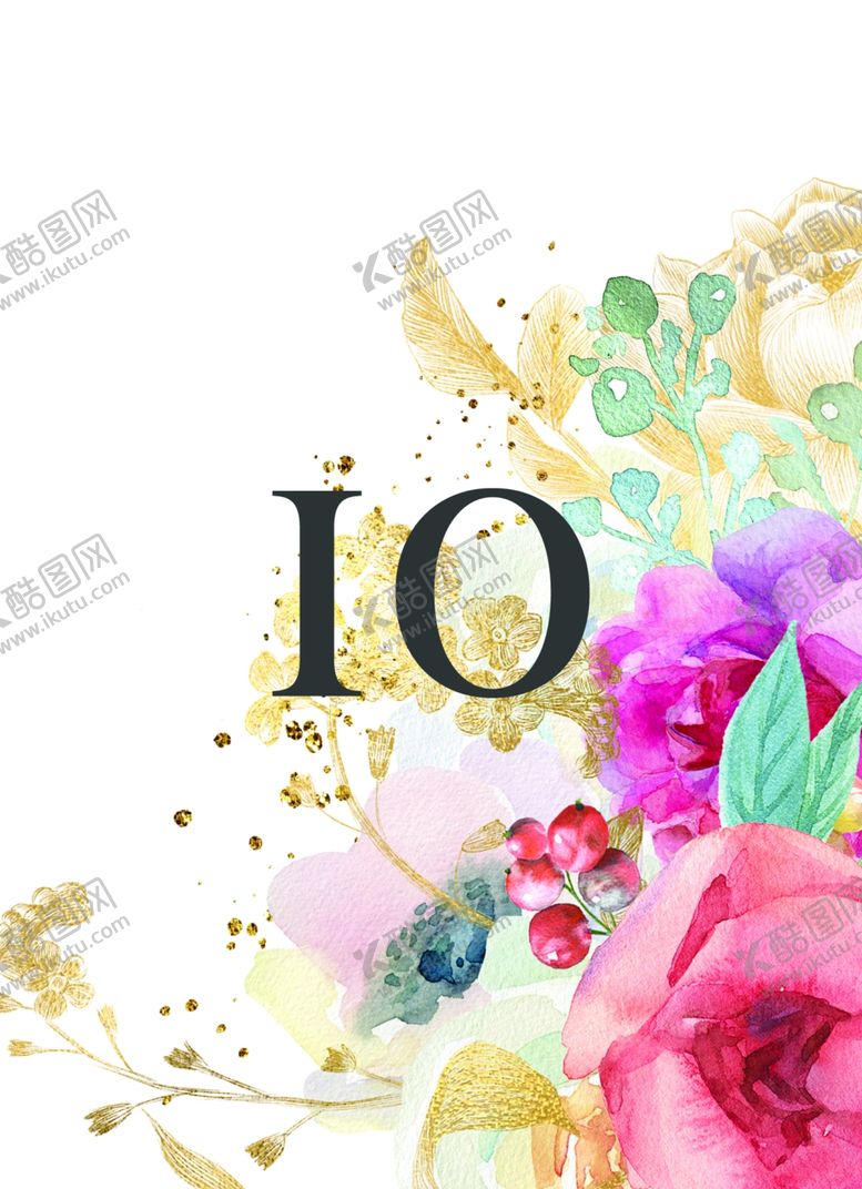 编号：49519910191521569163【酷图网】源文件下载-水彩花