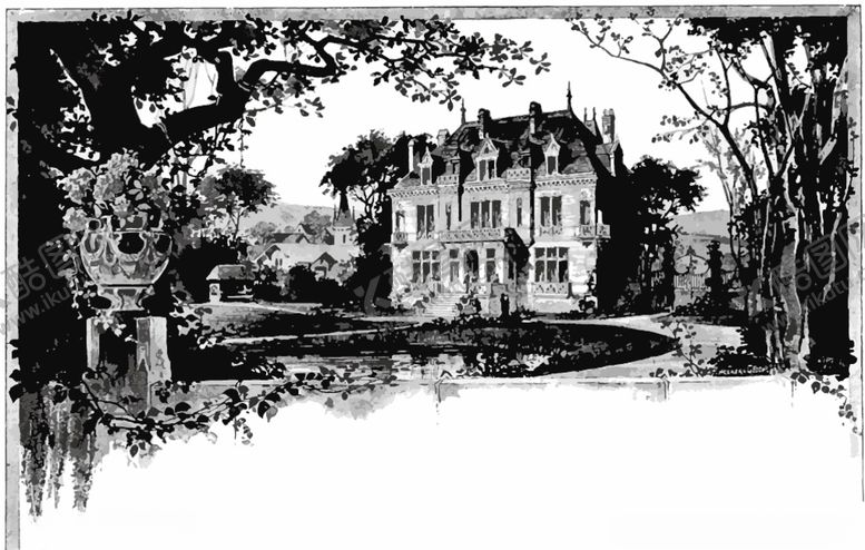 编号：44426409290036107843【酷图网】源文件下载-城堡老宅院古堡欧式建筑