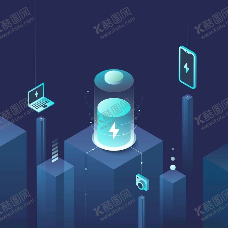 编号：47967302192226539649【酷图网】源文件下载-新能源电池插画