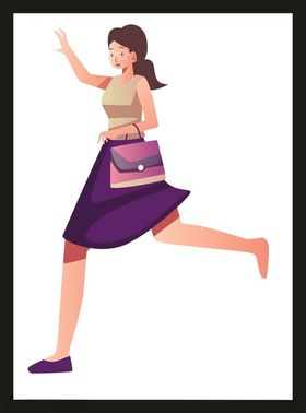 手绘女孩女人漂亮美优雅