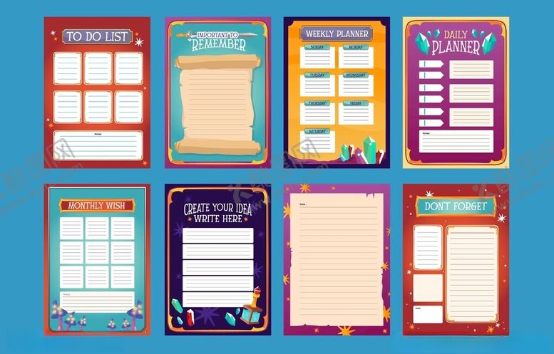 编号：20716011211449148568【酷图网】源文件下载-多彩便签模板集合