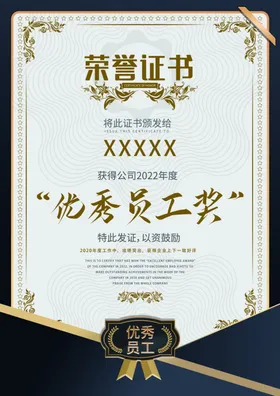 荣誉证书授权横版获奖底纹