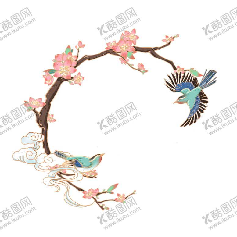 编号：87935609272103243596【酷图网】源文件下载-中式花鸟图