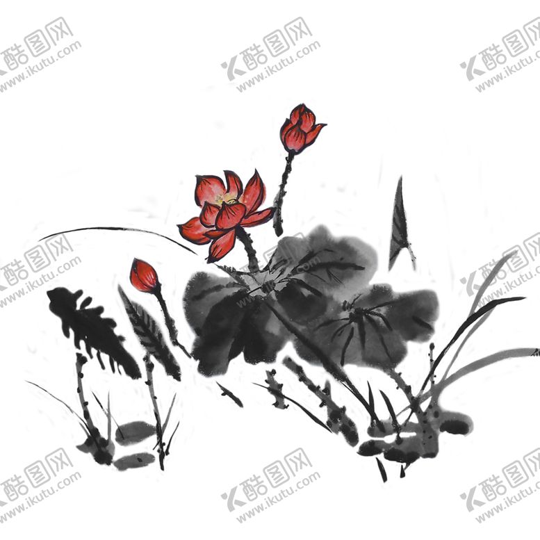 编号：46568205031708129898【酷图网】源文件下载-水墨荷花粉色荷花荷花意境