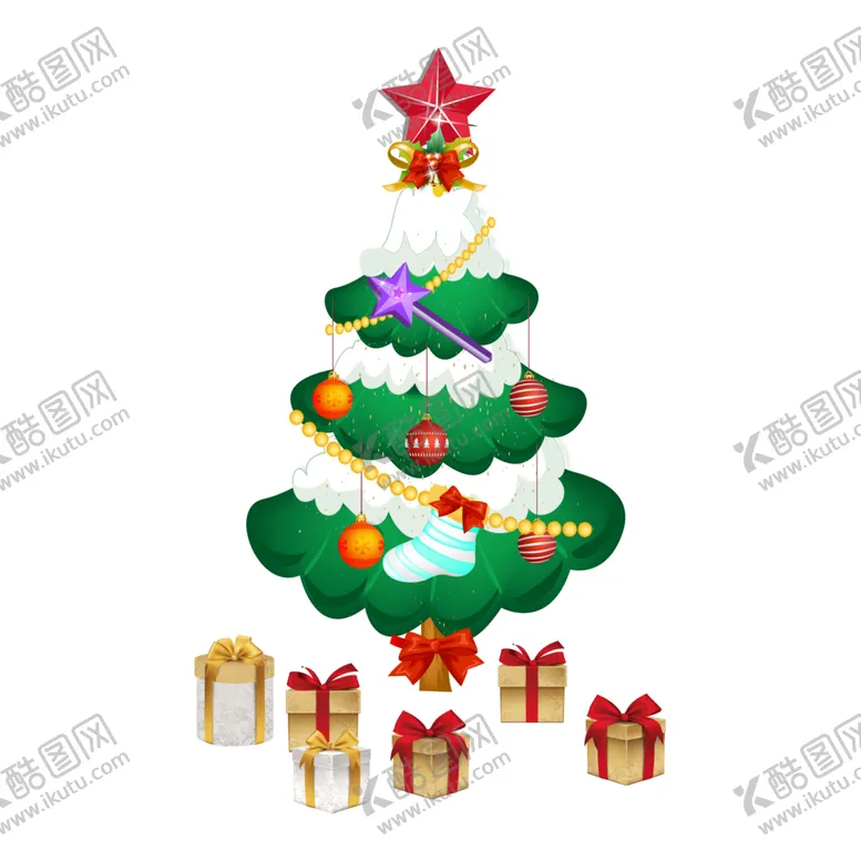 编号：52576602071751356130【酷图网】源文件下载-圣诞节装饰元素   