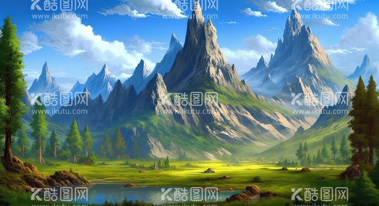 编号：31870410112028432305【酷图网】源文件下载-油画山林