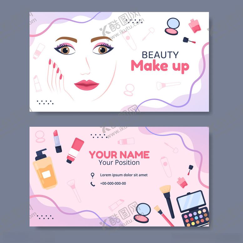 编号：64194704171803328415【酷图网】源文件下载-美容名片模板