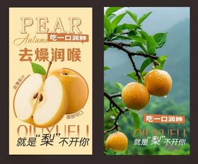 新鲜梨甜蜜多汁