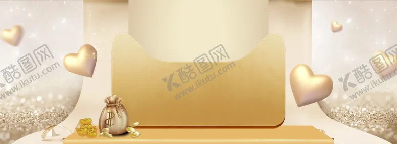 编号：77040906231558437954【酷图网】源文件下载-金色banner背景