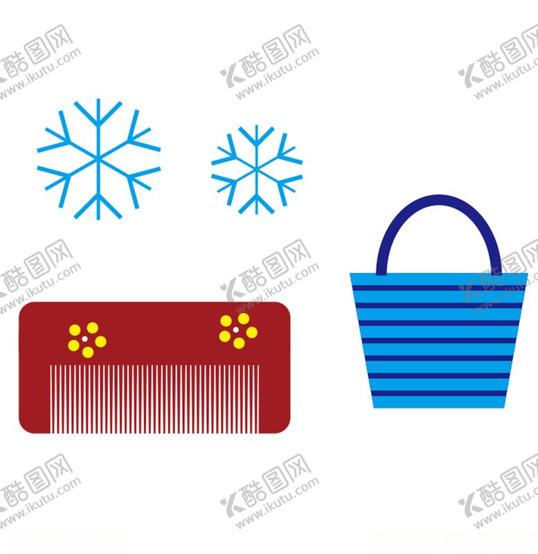编号：99184406190651069368【酷图网】源文件下载-雪花包包梳子