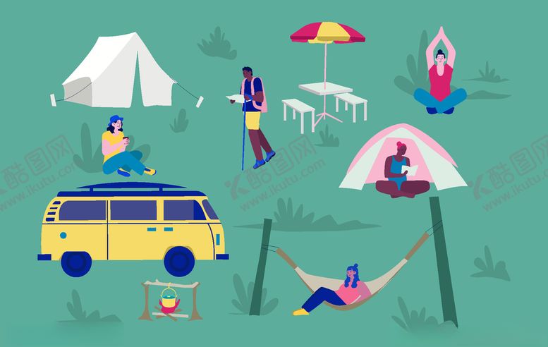 编号：44630010040914036178【酷图网】源文件下载-露营
