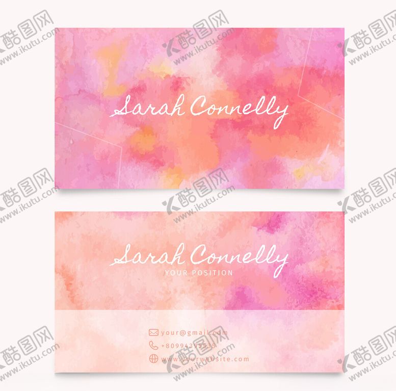 编号：64846511251215089315【酷图网】源文件下载-水彩风格婚礼邀请卡设计