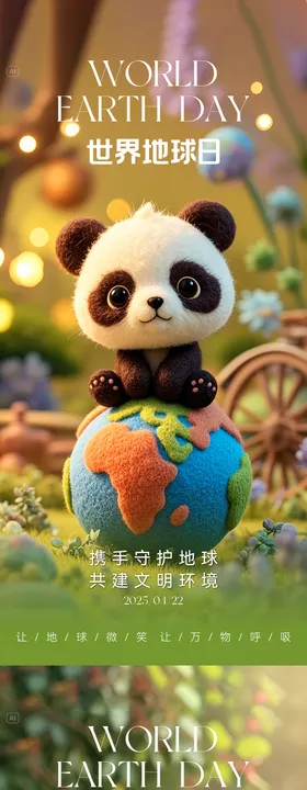 世界地球日系列海报